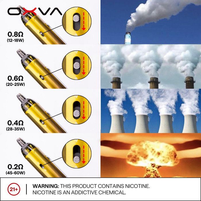OXVA VPRIME至尊註油主機 | 雙模式電子煙 | 大/小煙空倉煙彈 | 60W大功率 | OXVA台灣官網